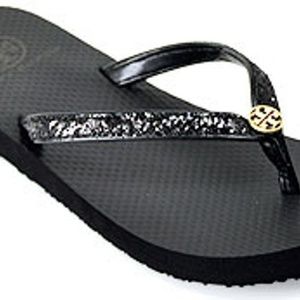 Tory Burch Adia Glitter Flip Flips
